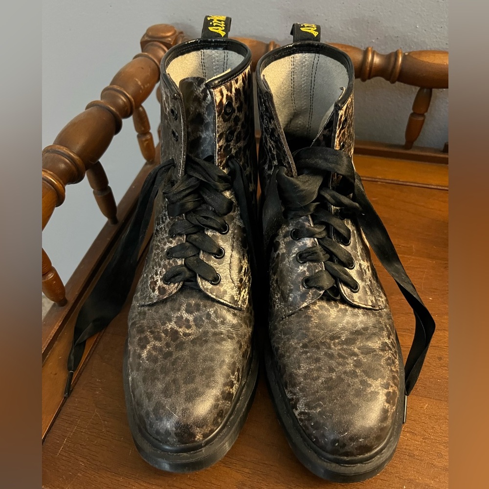 Vintage Leopard Print Doc Martens